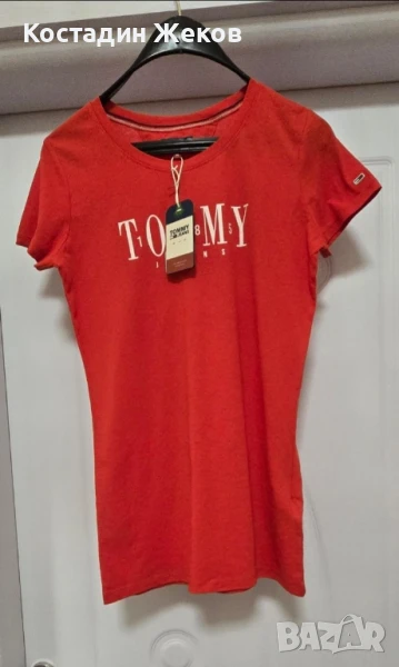 Нова със етикет. Дамска оригинална тениска памучна. TOMMY JEANS , снимка 1
