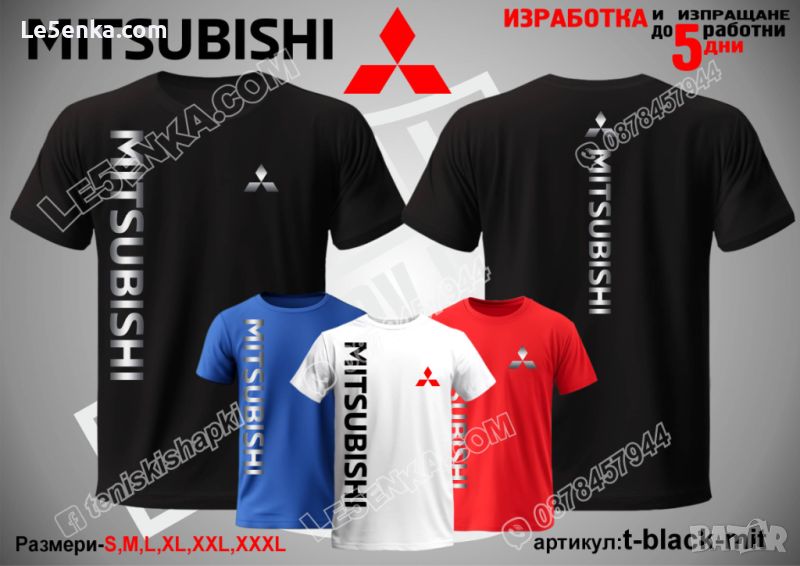 Mitsubishi тениска t-black-mit, снимка 1