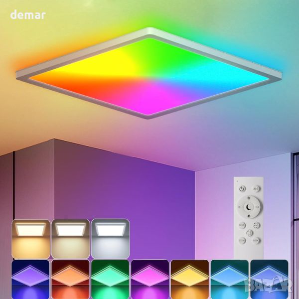BLNAN RGB таванно осветление с дистанционно, 12 инча 24W димируемо LED таванно осветително тяло, снимка 1