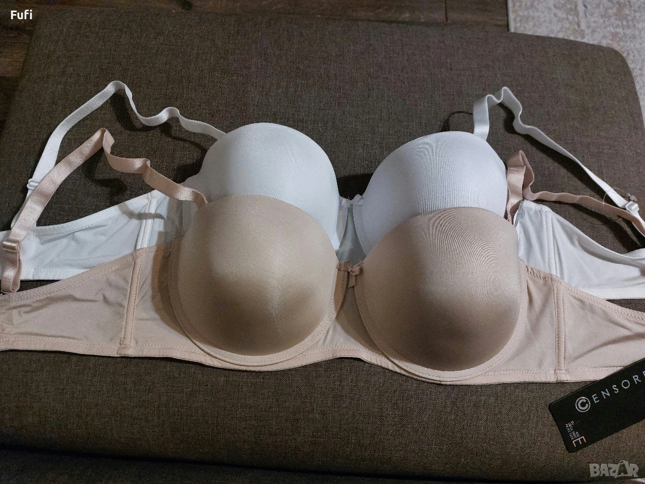 6 евро, за 2 броя нови сутиена, големи размери, с етикет, 85 Д и 85 Е, снимка 1