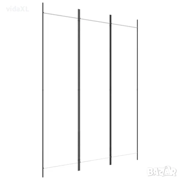 vidaXL Параван за стая, 3 панела, бял, 150x200 см, текстил (SKU:350178), снимка 1