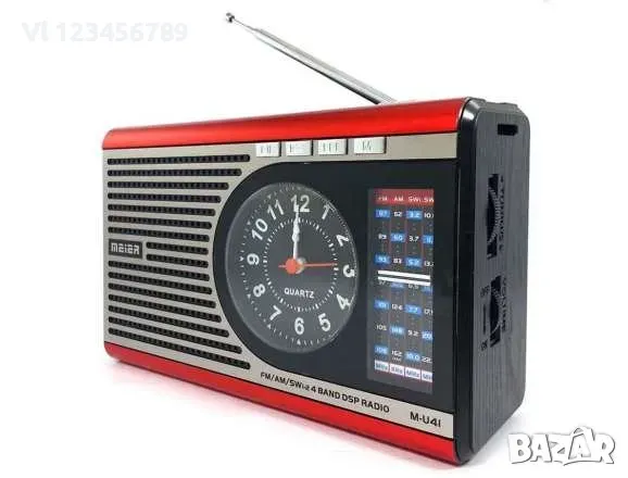 Радио Meier M-U41 - AM/FM/SW +USB/SD MP3+ LED+Часовник, снимка 1