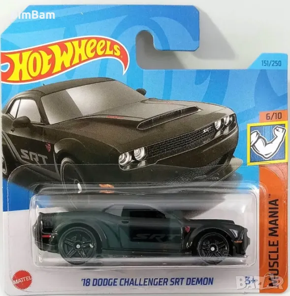 Оригинална количка Hot Wheels 18 DODGE CHALLENGER SRT DEMON , снимка 1