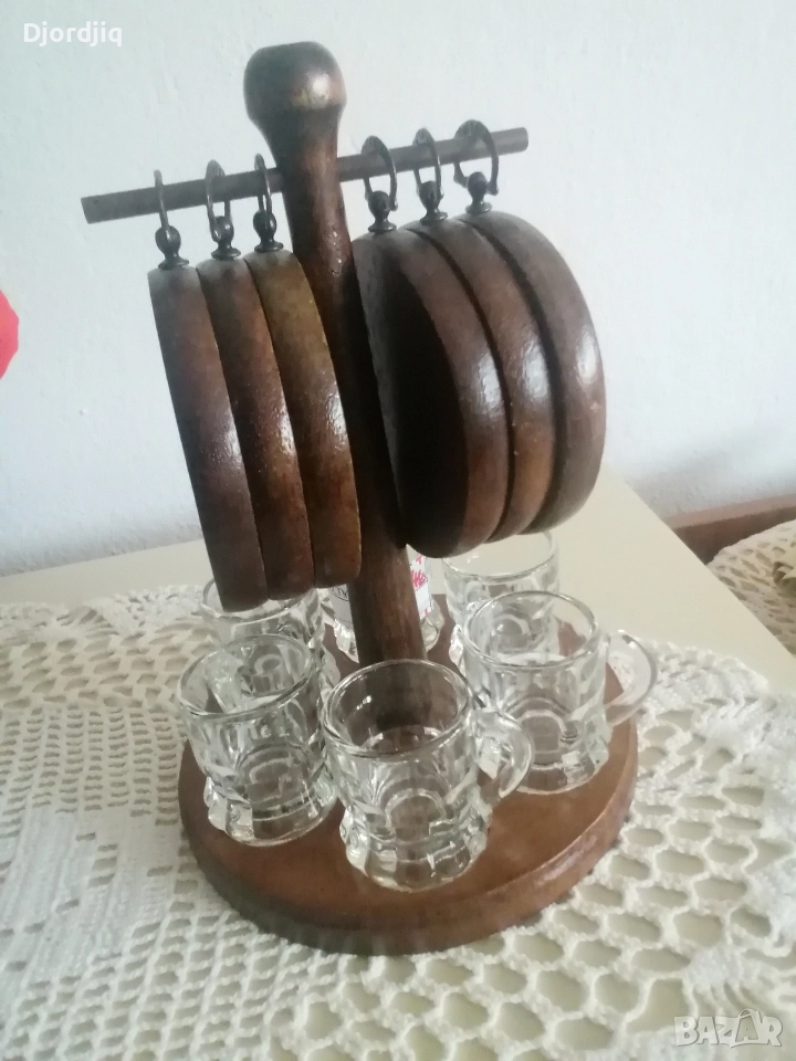 Сервиз за ракия с поставка, снимка 1