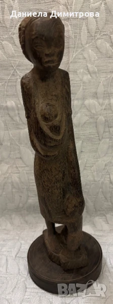 Уникална дърворезба на африканска жена, снимка 1