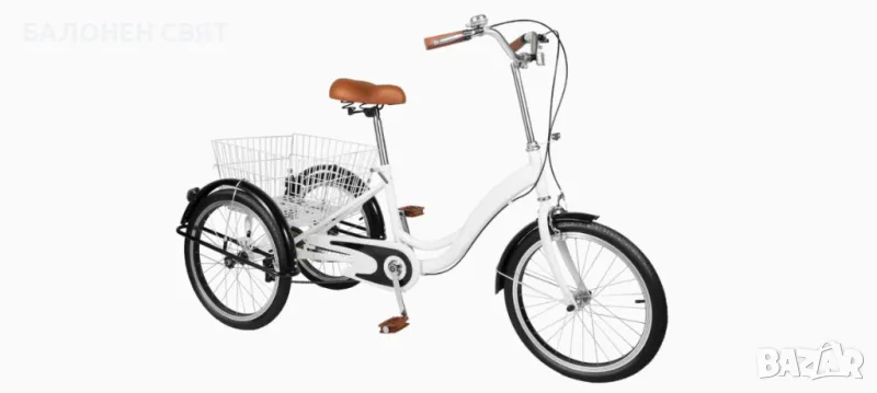 Безплатна Доставка Нов Модерен Триколесен Велосипед за възрастни с товарна кошница Триколка, снимка 1