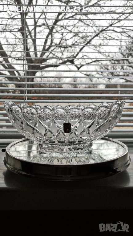 *Nachtmann* Германия дълбока кристална фруктиера с овална форма, снимка 1