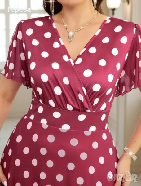 🆕 Рокля на точки/ 2XL-3XL, снимка 1