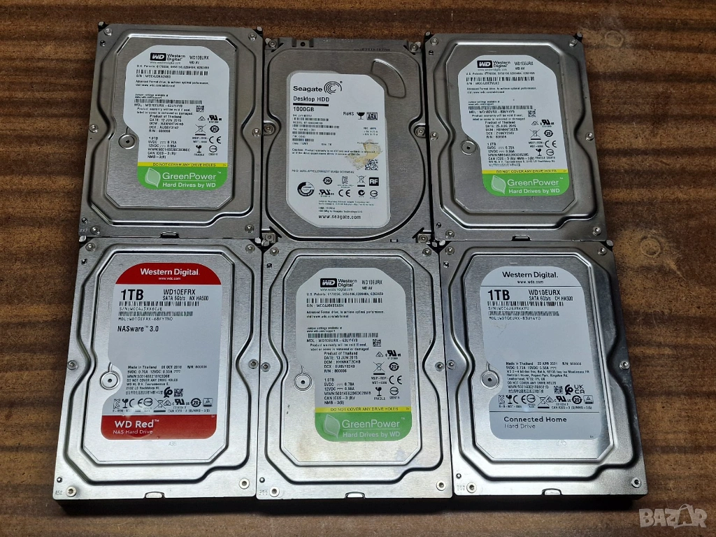 1TB DVR камери 1000GB хард диск за видеонаблюдение DVR или PC тествани, снимка 1