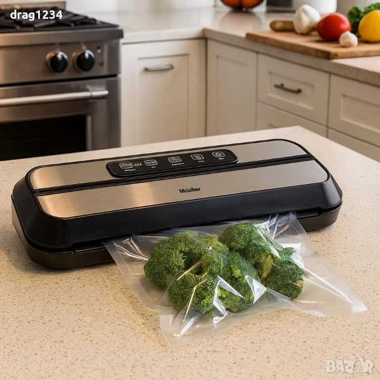 Уред за вакуумиране Muhler MV-109 – Запази храната свежа до 5 пъти по-дълго, снимка 1