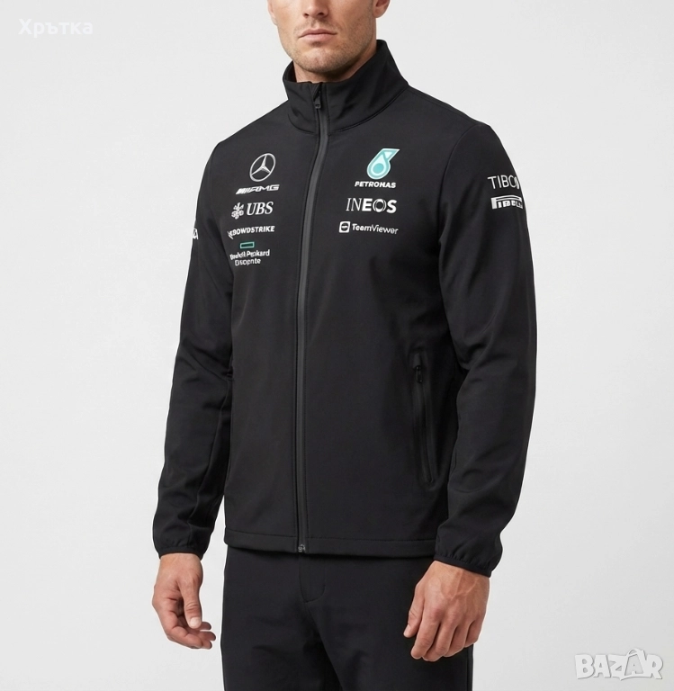 Mercedes AMG F1 Team Softshell - Оригинално мъжко яке р-р M, снимка 1