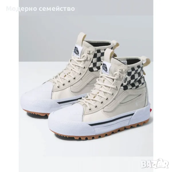 Дамски спортни обувки VANS Checkerboard SK8-HI Gore-Tex MTE 3 Shoes Beige, снимка 1