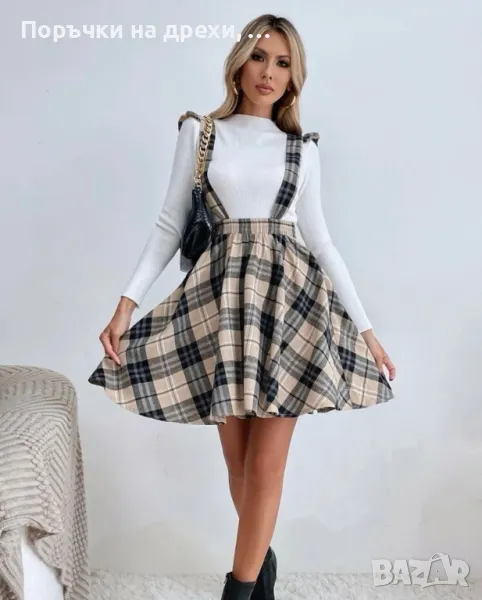 Кокетна пола с тиранти, снимка 1