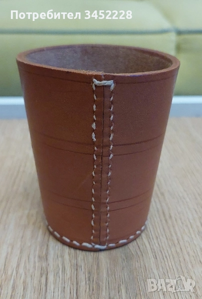 чашка кожена за зарове нова за ценители , снимка 1