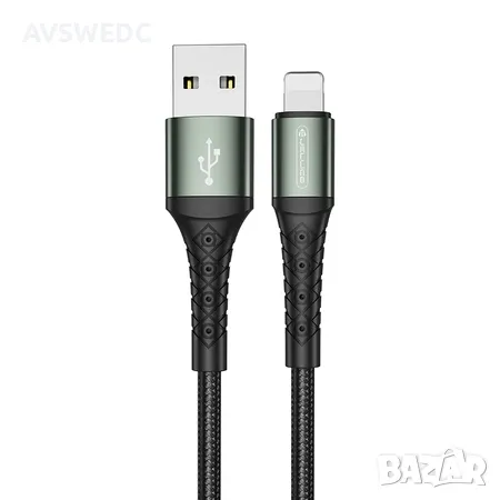 Кабел USB-Lightning 3.1A JELLICO 1 метър черен, снимка 1