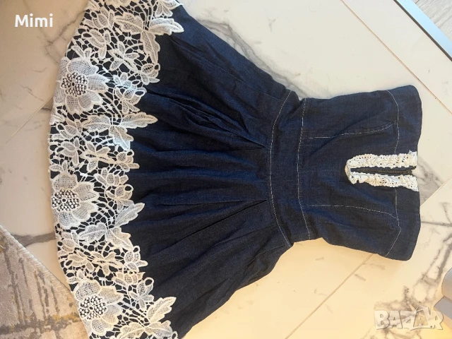 Кукленска дънкова рокля , снимка 8 - Рокли - 51055893