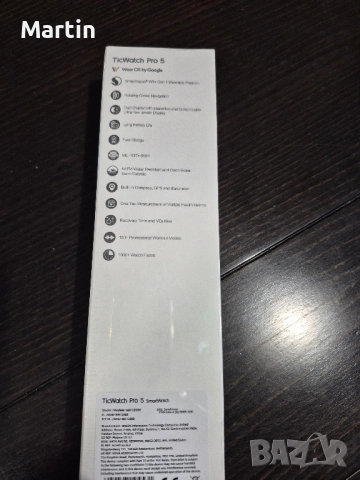Смарт часовник TicWatch Pro 5 – нов, запечатан, Wear OS, GPS, NFC, снимка 3 - Мъжки - 52216961