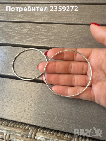 Сребърни обеци, снимка 2 - Обеци - 50572629