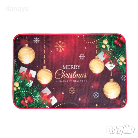3920 Коледна постелка за врата, 60x40cm, снимка 9 - Изтривалки - 42377338