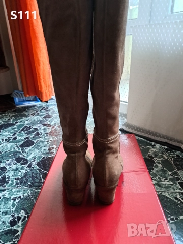 Луксозни ботуши Vera Pelle Italy естествен велур, снимка 2 - Дамски ботуши - 52672280
