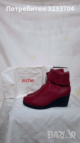 Ексклузивни червени боти Arche – Естествена кожа и премиум комфорт, снимка 3 - Дамски боти - 53012660