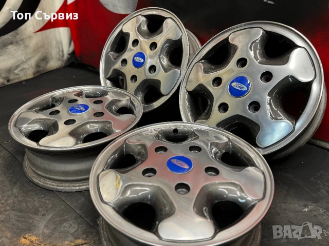 Оригинални Алуминиеви джанти за бус Форд (Ford), 16 цола, 4 броя, снимка 3 - Гуми и джанти - 53629396