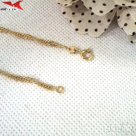 Синджир с 14К златно покритие 254592, снимка 3 - Колиета, медальони, синджири - 53942472