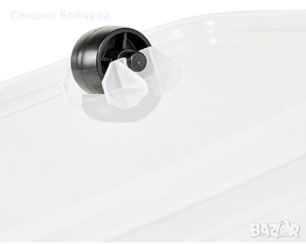 Кутия за съхранение, Keeeper Lars, 29 L, 58 x 39 x 16 cm, с колела и капак, снимка 4 - Кутии за съхранение - 52806298