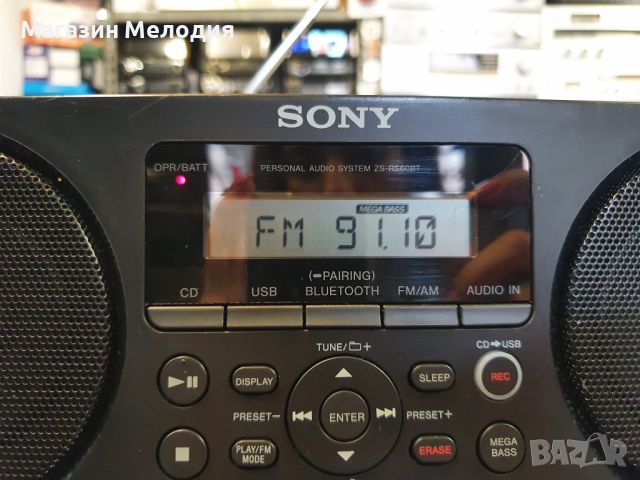 Радио SONY ZS-RS60BT Има диск, радио, usb, aux и Bluetooth. Прави записи от диск на флашка.  В отлич, снимка 11 - Радиокасетофони, транзистори - 45649289