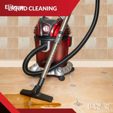 Прахосмукачка с воден филтър Voltz, 1200W-1400W, 15л., Червена, снимка 7 - Прахосмукачки - 52862720