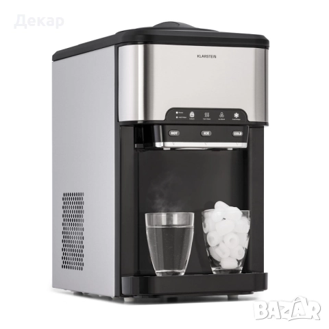 Ледогенератор Klarstein AQUEOUS с диспансер за топла и студена в-а 3в1