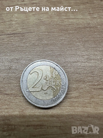 Рядка монета  от 2 евро 2002г Франция Дървото на живота, снимка 3 - Нумизматика и бонистика - 53539917