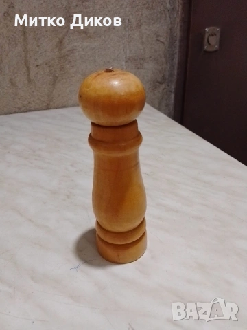 Дървена мелничка за пипер от соца отлична, снимка 3 - Други - 53512543