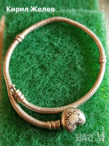 Маркова сребърна гривна от колекция Pandora Moments фешън бижу 54174