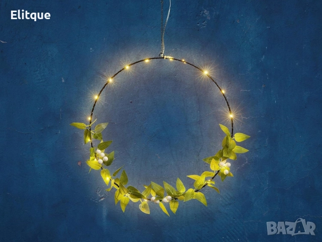 LED декоративен пръстен 20 топли бели светодиода, снимка 6 - Други стоки за дома - 52684526