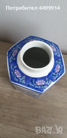 Стара порцеланова китайска ваза, снимка 3 - Антикварни и старинни предмети - 54188509