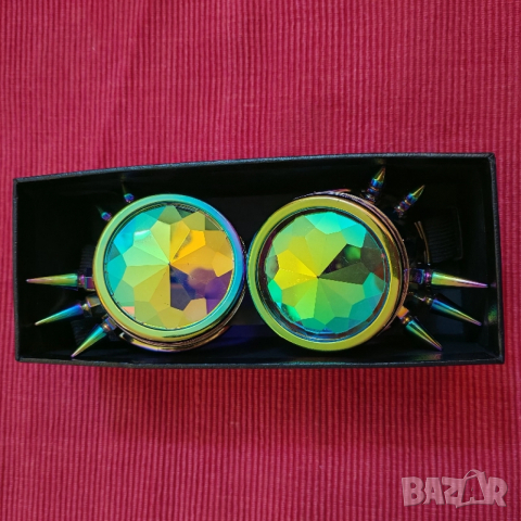 Калейдоскопични, рейф очила, стиимпънк. , снимка 6 - Слънчеви и диоптрични очила - 52456140