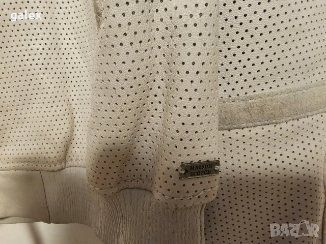 Кожен бомбер Maison Scoch, снимка 4 - Якета - 52189473