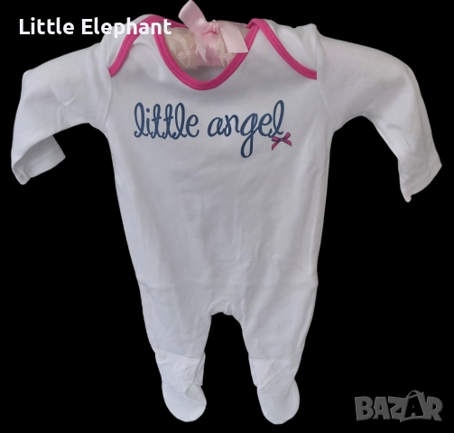Цяла пижамка ромпърче за 9-12 мес момиченце "Little angel",Англия/нова