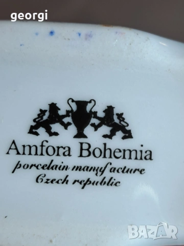 порцеланова каничка бърдуче с позлата Bohemia 34/1, снимка 6 - Колекции - 53568324