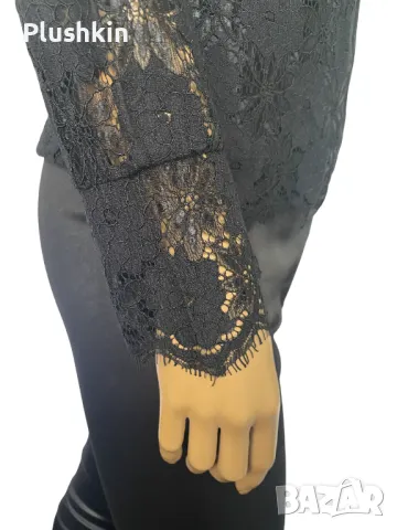 Дантелена блуза H&M - XS, снимка 2 - Блузи с дълъг ръкав и пуловери - 49334731