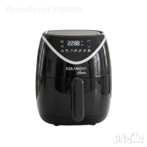 Фритюрник с горещ въздух (Air Fryer) Seranova, 5L, 2000W, Дигитален сензорен дисплей, снимка 5 - Фритюрници - 53098735