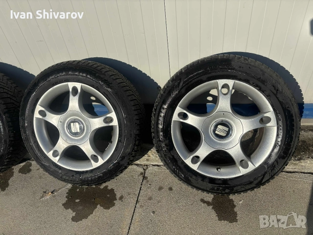 Джанти със зимни гуми за Seat 5x100 16'', снимка 4 - Гуми и джанти - 54100986