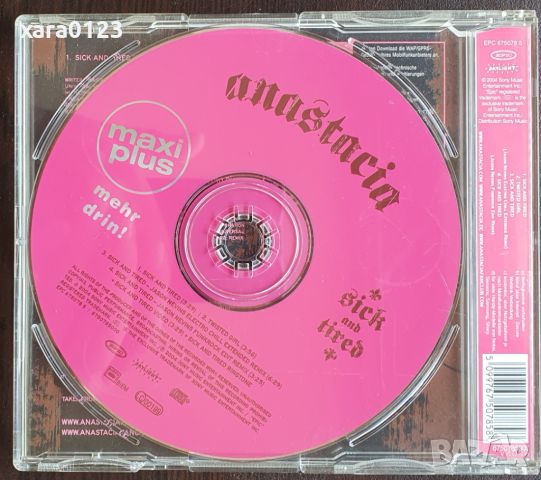 Anastacia – Sick And Tired - Single , снимка 2 - CD дискове - 46587815