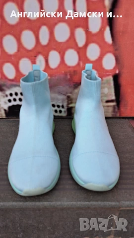 Английски дамски кецове тип чорап-RIVER ISLAND, снимка 8 - Кецове - 40269328