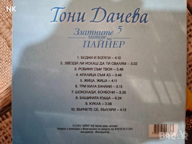 ТОНИ ДАЧЕВА-ЗЛАТНИ ХИТОВЕ, снимка 2 - CD дискове - 51491119