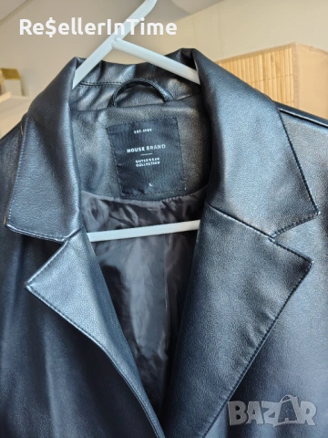 Черно яке/ блейзър от еко кожа House , снимка 2 - Якета - 53620065