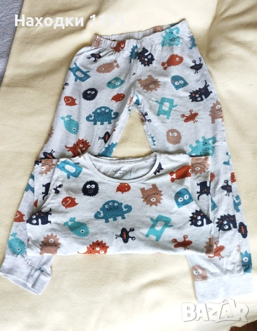 Прекрасна пижамка 100% памук, размер 146-152, 10-11г., перфектна, снимка 2 - Детски пижами - 52432010