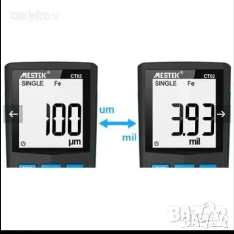 Mestek CT02 Цифров уред за измерване на дебелината на боята, снимка 4 - Друга електроника - 50207023