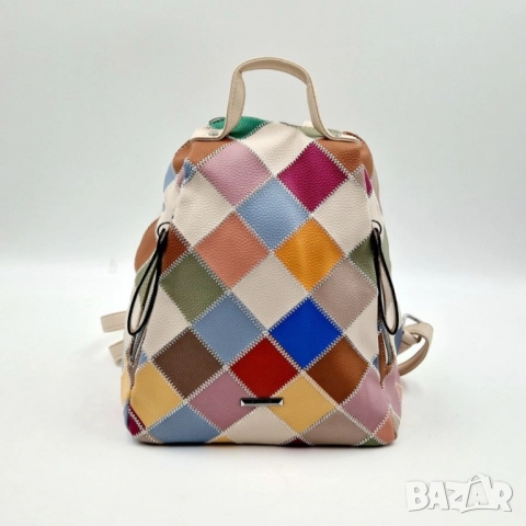 Модерна цветна дамска раница от еко материал, снимка 5 - Раници - 52137992
